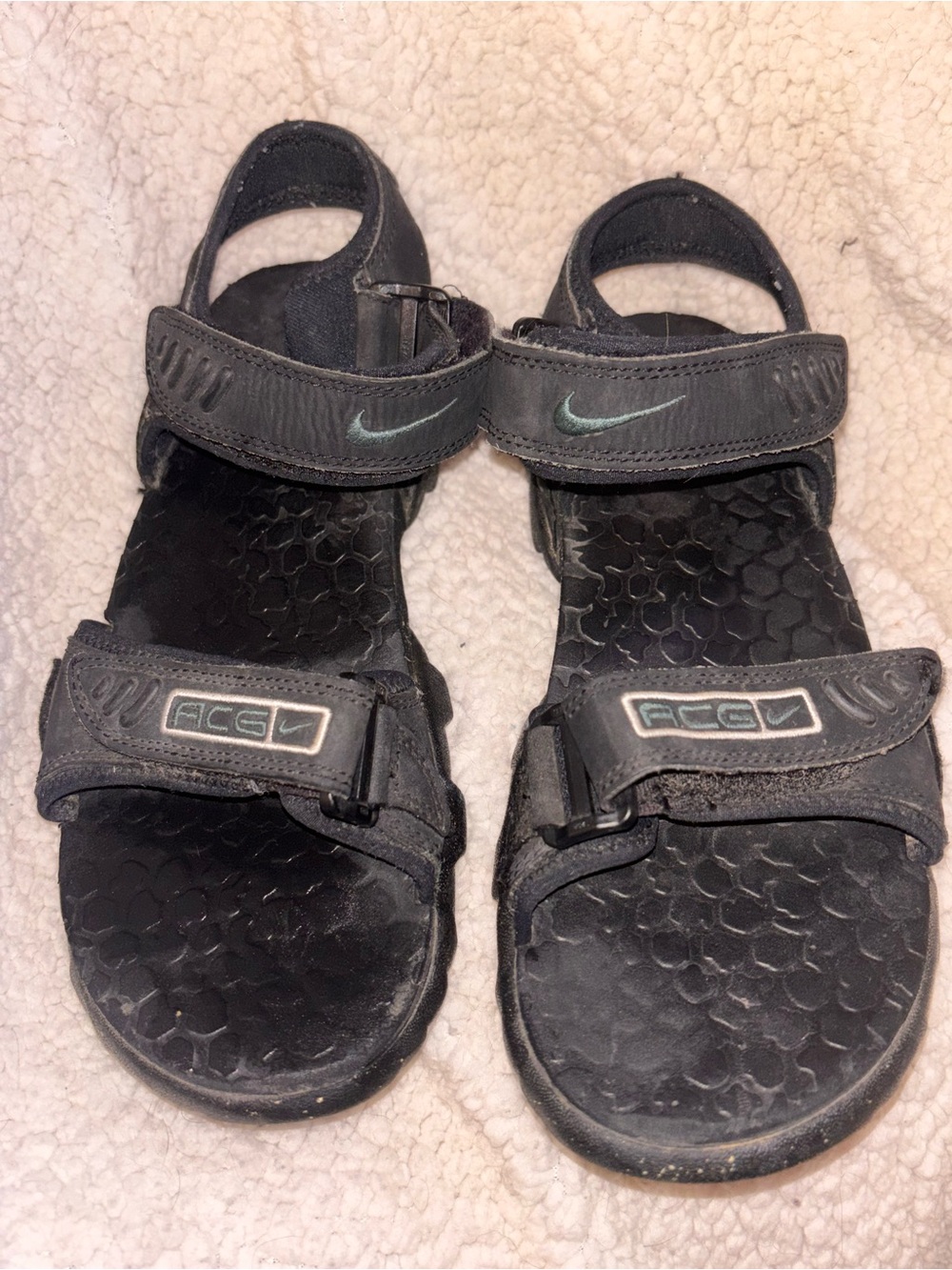 Vintage Nike ACG Men’s Black Trail Hiking Sport Sandals Adjustable Size 9 US